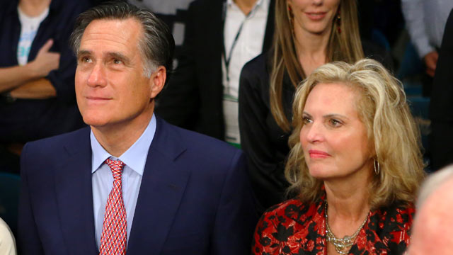 PHOTO: Mitt Romney and Ann Romney sit ringside before Manny Pacquiao takes on Juan Manuel Marquez in their welterweight bout at the MGM Grand Garden Arena on Dec. 8, 2012 in Las Vegas.