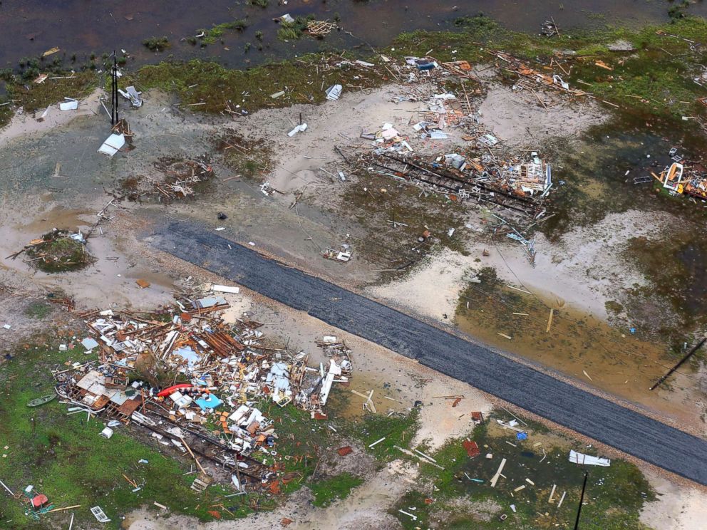 PHOTO: Damage in the wake of Hurricane Harvey, Aug. 28, 2017, in Corpus Christi, Texas. 