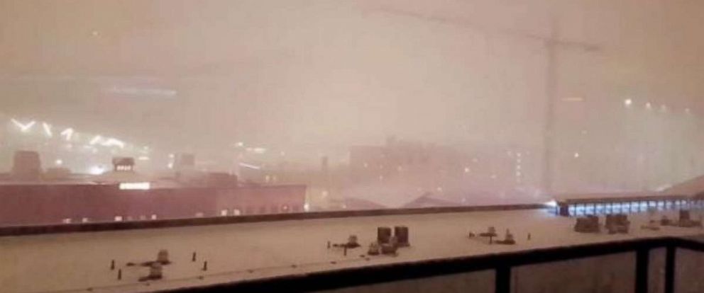Minneapolis was hit with thundersnow Monday evening.