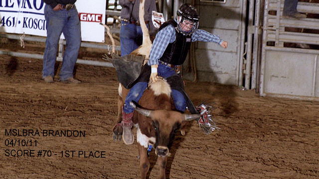 PHOTO: Lane Huszar is one of the youngest bull riders in the country.