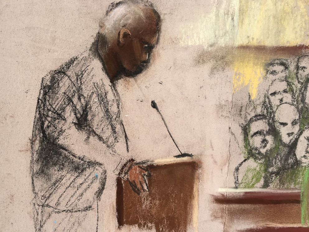 PHOTO: Melvin Graham, brother of slain churchgoer Cynthia Hurd, is depicted speaking to Dylann Roof in court in Charleston, S.C., Jan. 11, 2017.