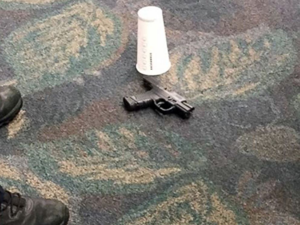 PHOTO: According to an eyewitness, pictured is a gun used in the deadly shooting at the Fort Lauderdale airport, Jan. 6, 2017.