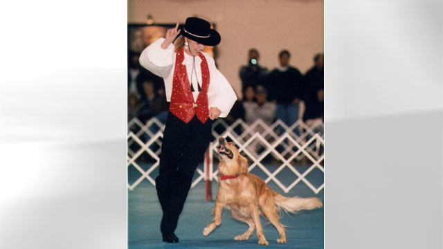 PHOTO: Carolyn Scott and Rookie compete in their first dance competition.