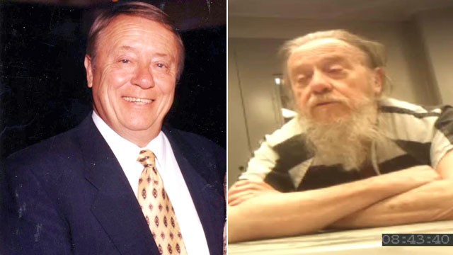 PHOTO: Fred Knadler, 75, in jail (right) and in a photo provided by his wife, Libby. Knadler faces charges of conspiracy to commit murder and conspiracy to commit abandonment of a body. He has pleaded not guilty.