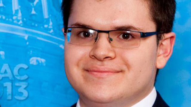 PHOTO: Adam Savader, Paul Ryans "sole intern on @MittRomneys campaign and a @newtgingrich campaign staffer" according to his Twitter, was arrested and charged with cyber-stalking and blackmailing.