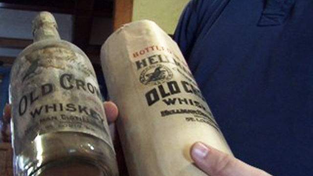 PHOTO: Antique whiskey bottles