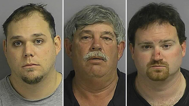PHOTO: (l-r) Roy Alexander, Stephen Wesley Thomas and Bryan Allen Woodward are among the 40 arrested in underage sex sting operation.
