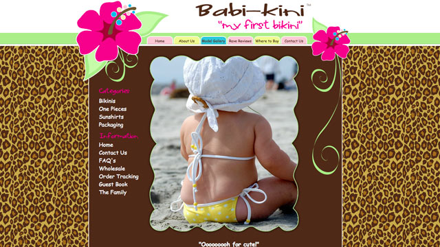 PHOTO: The website babikini.com is shown.