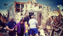 PHOTO: Fourteen employees of Tinker Federal Credit Union and eight others rode out the tornado in the credit union's bank vault in Moore, Okla. on May 20, 2013.