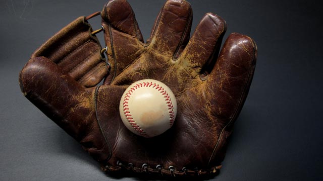 PHOTO: A Wilson "Bob Elliott" model glove from about 1950, a starter glove for vintage glove collectors.