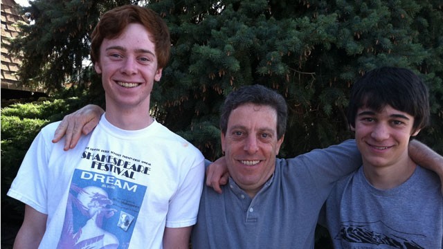 PHOTO: Sam Gottsegen, 17, of Denver, left, seen with his father, Jon, and brother, Ben, 15, survived a bear attack July 23, 2011, in Alaska.
