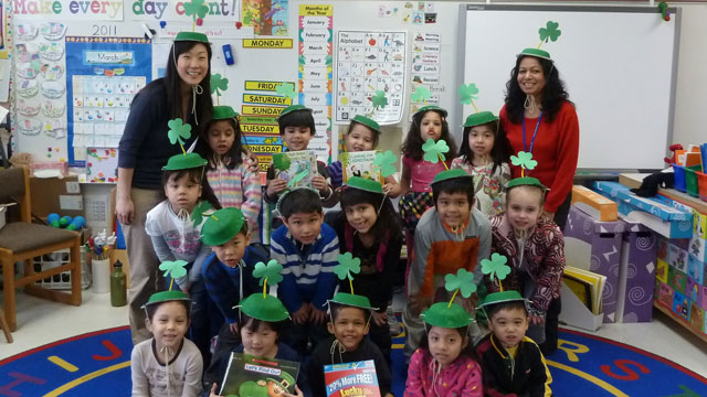 PHOTO Miriam Kim?s kindergarten class at Braddock Elementary made special green hats on March 16th in anticipation of St. Patrick?s Day.