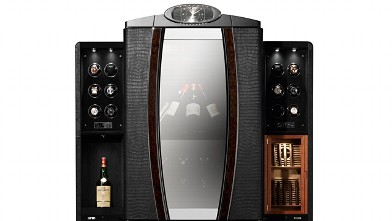 PHOTO: Watch winder wine cabinet