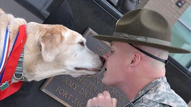 PHOTO: Sgt. Charles Shuck and dog Gabe