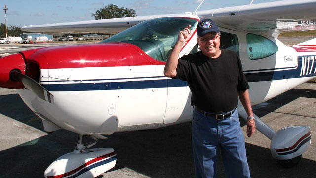 PHOTO: Charlie Lopez, 84, of Miami, Fla., is part of a group for active pilots 80 years old and over called the United Flying Octogenarians.