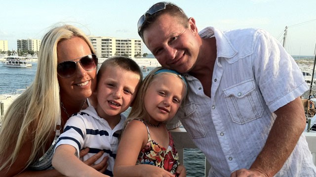 PHOTO: Parents Joe and Stephanie Decker are shown here with their children Dominic and Reese. When a tornado slammed into their home, Stephanie Decker shielded her children with her own body and lost her legs.