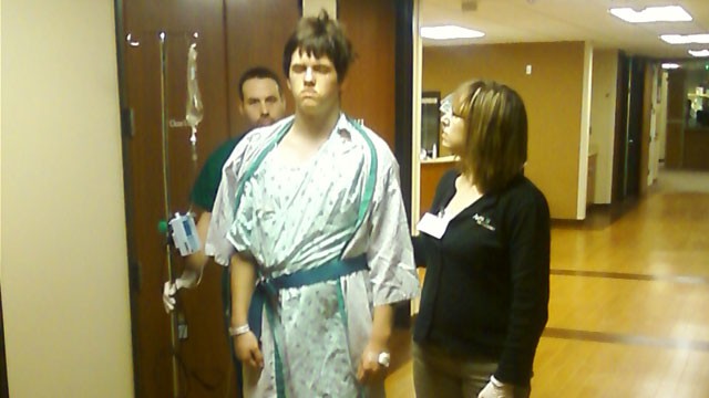 PHOTO:&nbsp;Derek Gall, a high school sophomore from Randolph, Neb., smashed his head on the hard concrete floor, fracturing part of the right side of his skull, when he tried the "choking game" at school.