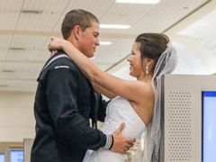 PHOTO: Dylan Ruffer and Madison Meinhardt were married at Reno-Tahoe International Airport.