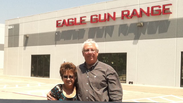 PHOTO: Nanci and David Prince, pictured, are the owners of the Eagle Gun Range in Lewisville, Tex. The gun range is set to open at the end of summer 2012.