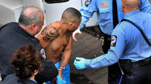 PHOTO This picture provided by the New Haven Register shows Aaron Thomas, the 39-year-old unemployed truck driver was arrested march 4, 2011 in connection with sexual assaults in at least four states over 12 year.