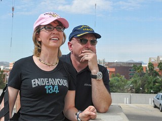 NASA Flies Shuttle Over Tucson for Giffords