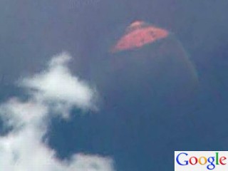 UFO or Flare in Google Street View?