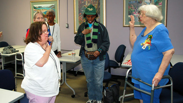 PHOTO: Charlotte Sewell, who spent 35 years guiding a Girl Scout troop for the mentally disabled, is now retiring.