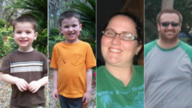PHOTO: From left, Chase, Cole, Sharyn and Joel Hakken, who fled the United States for Cuba on April8, 2013 after Joel and Sharyn kidnapped their sons from Sharynss parents home.