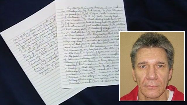 PHOTO: A North Carolina inmate has written a taunting letter, (pictured), to his hometown newspaper describing his life. Danny Hembree, inset, is seen in this undated file photo.