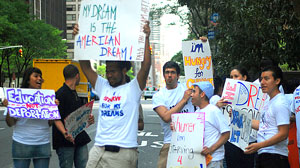 Immigrant youth initiate hunger strike in front of Sen. Chuck Schumers office June 1, 2010.