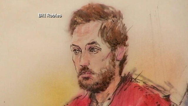 PHOTO: A sketch of a preliminary hearing for accused movie theater gunman James Holmes, Jan. 7, 2013. He is accused of killing 12 people and wounded dozens more in the movie theater massacre.