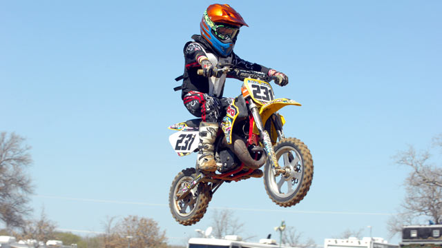 PHOTO: Jay Cramer, now 8, began competing in motocross races at the age of 4.
