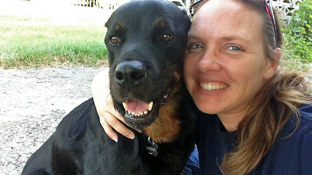 Jennifer Koczan and her Rottweiler Sasha.