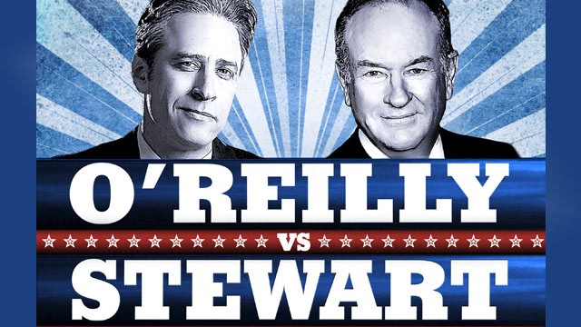 PHOTO: Jon Stewart,  anchor of Comedy Central?s ?The Daily Show,? and Bill O?Reilly, the Fox News personality and host of ?The O?Reilly Factor,? will face each other in a 90-minute debate on Oct. 6, 2012.