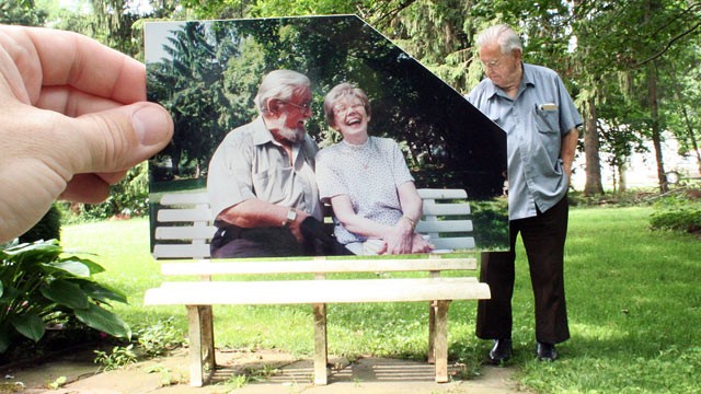 PHOTO: A photo submitted to the blog Dear Photograph.com, its caption: 'Dear Photograph, Thank you for everything we had.' As many as 57,000 people responded with comments and to share the photo.
