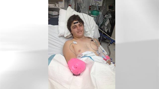 PHOTO: Kaleb Langdale, seen here in this undated handout photo, lost his arm in an alligator attack in Moore Haven, Fl. on July 9, 2012.