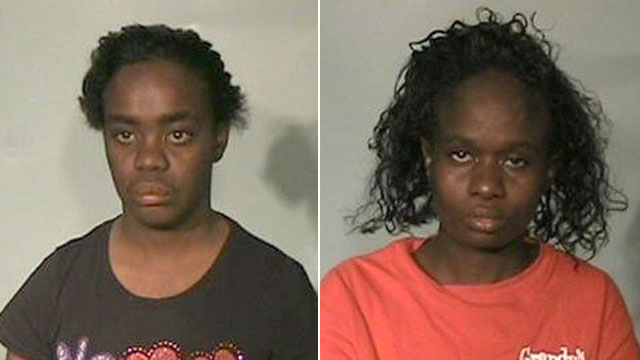 PHOTO: Karimah Aisha Elkins, left, a murder suspects mother and Katrina Latrelle Elkins, right, were arrested for allegedly providing false statements or writings.