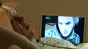 PHOTO: Pompilli watches birth via Skype