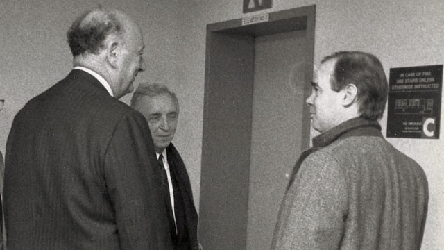 PHOTO: ABC News' Mark Mooney, right, spent ten years covering former NYC Mayor Ed Koch.