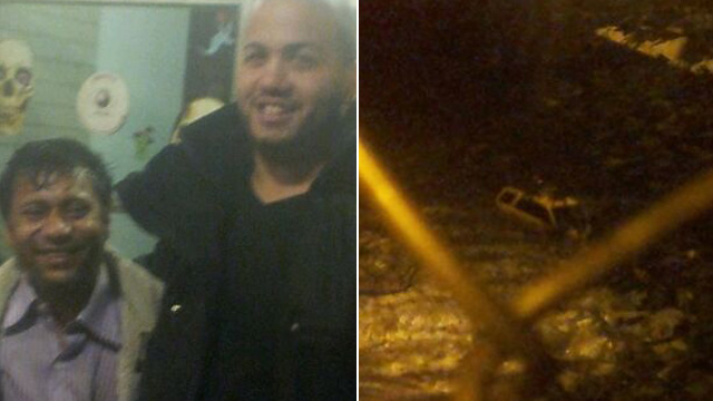 PHOTO: Jon Candelaria and taxi driver