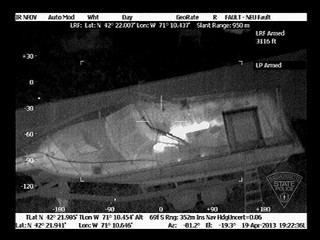 Photos: Police Release Infrared Images of Suspect in Boat