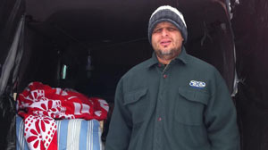 Ryan Riddell has chosen to be homeless this month to raise awareness about homelessness in America.
