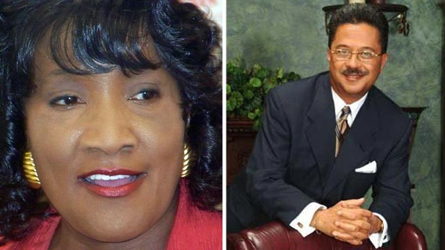 PHOTO: Roy LaVerne Brooks, left, and Commissioner Roy Charles Brooks are running against each other for Tarrant County Commissioner.