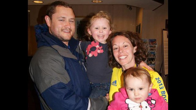 PHOTO: Ryan and Kelly Willard of Cuyahoga Falls, Ohio, pictured with their two daughters, survived both the Virginia Tech shooting and the Boston Marathon bombing.