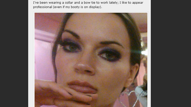 PHOTO: Sarah Tressler, a writer for the Houston Chronicles society page, moonlighted as a stripper.