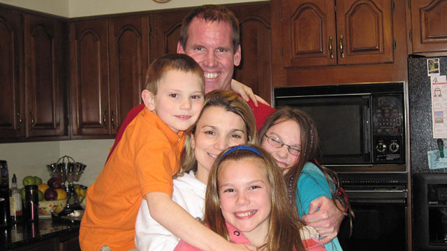 PHOTO: Sean Lanigan and his wife Karin with children Briana, Kylie, and Daniel on Christmas in 2009. Sean Lanigan was charged with two felonies, then exonerated, but he still struggles to pay the legal bills he incurred while defending himself.