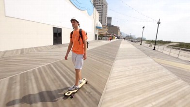 PHOTO: Two guys skateboard 47 miles in this Vimeo video.