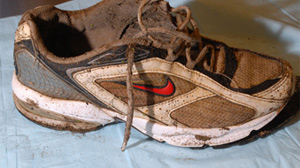 PHOTO The RCMP and BC Coroners Service are investigating the remains of a right foot found on Oct. 27, 2009 on the beach at No. 6 Road and Triangle Road in Richmond,
