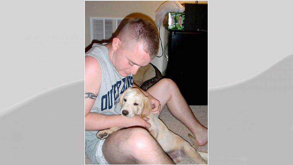 PHOTO: The dog of U.S. Army soldier, Brandon Harker, was given away when he was deployed to Afghanistan.