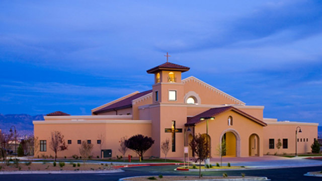 PHOTO: This photo from parishesonline.com shows St. Jude Thaddeus Catholic Church in Albuqueque, NM, where Police say a man stabbed four people as a Sunday mass was nearing its end.